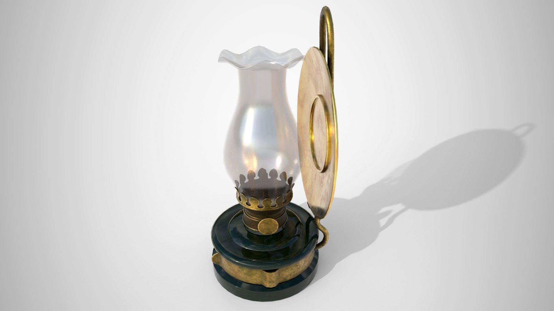 Oil lamp with shade CASSANDRA 3D model_4