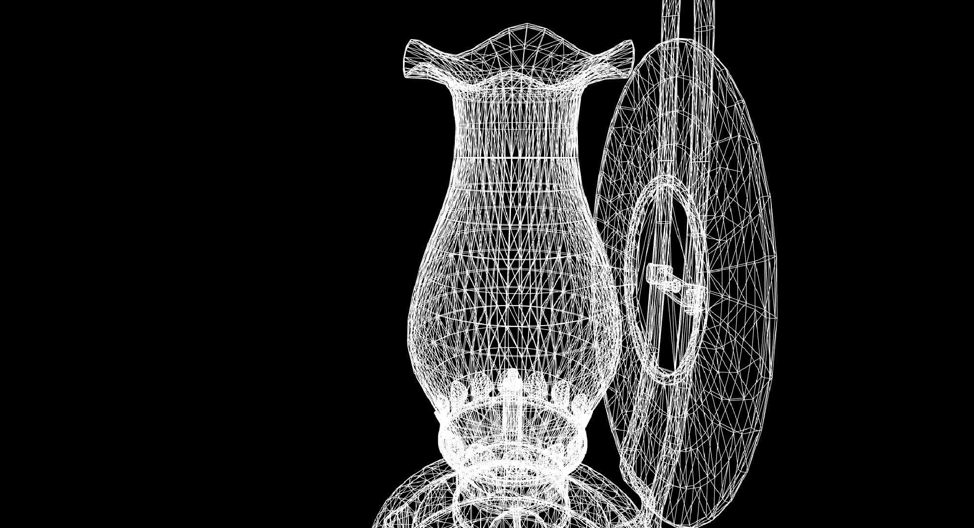 Oil lamp with shade CASSANDRA 3D model_13