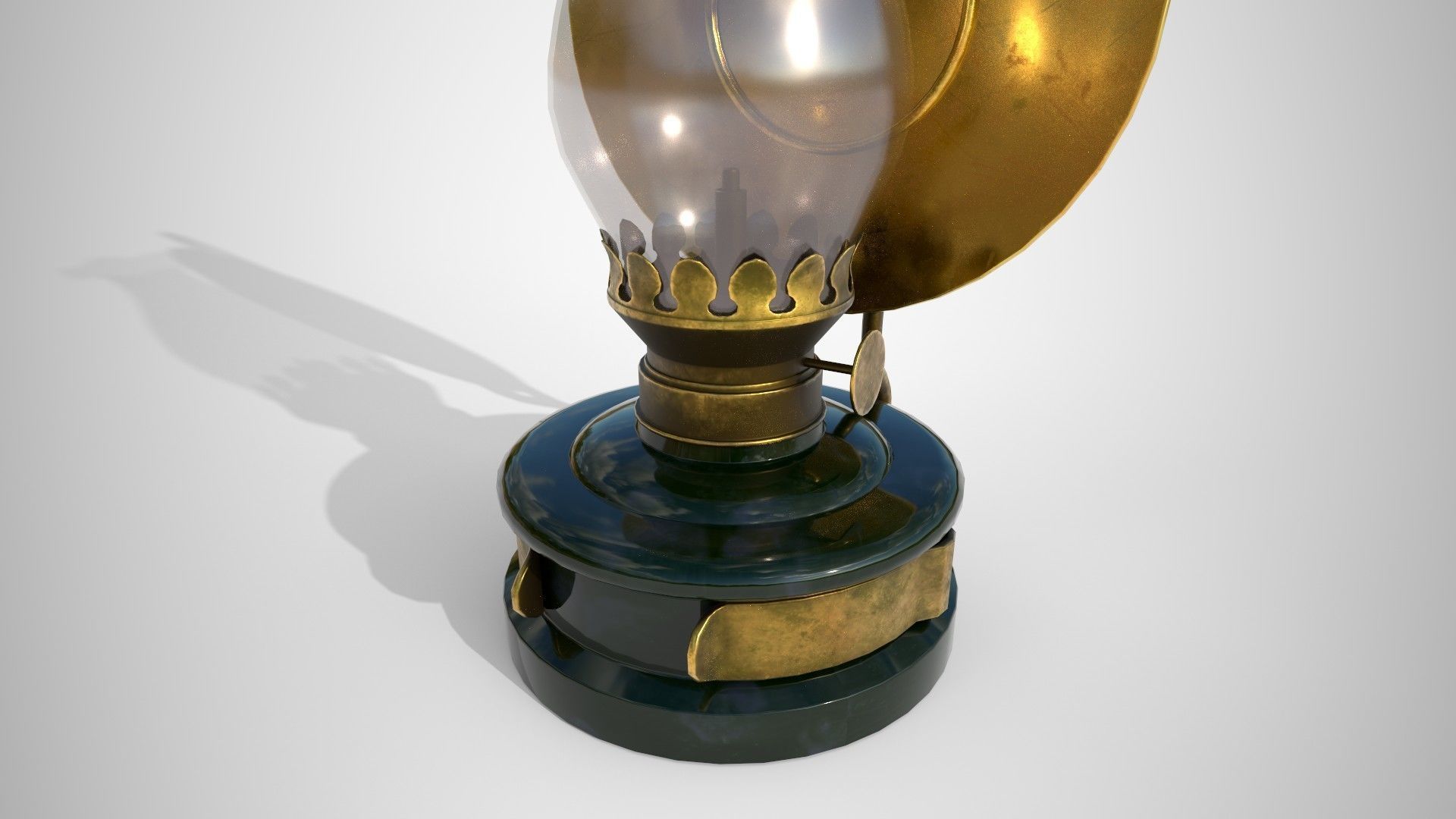 Oil lamp with shade CASSANDRA 3D model_9