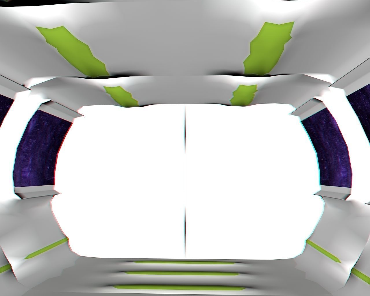 Sci-Fi Corridor Low-poly 3D model_7