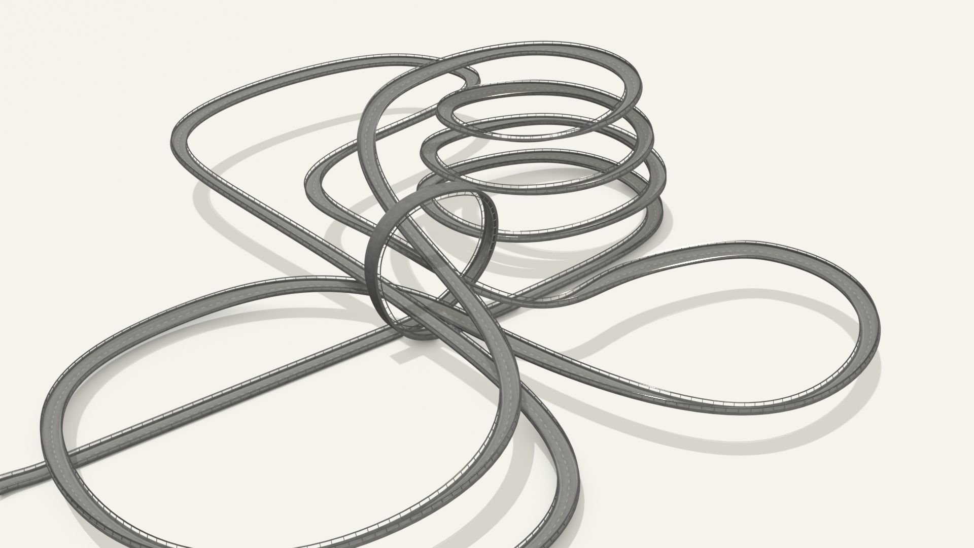 Acrobatic track Low-poly 3D model_28