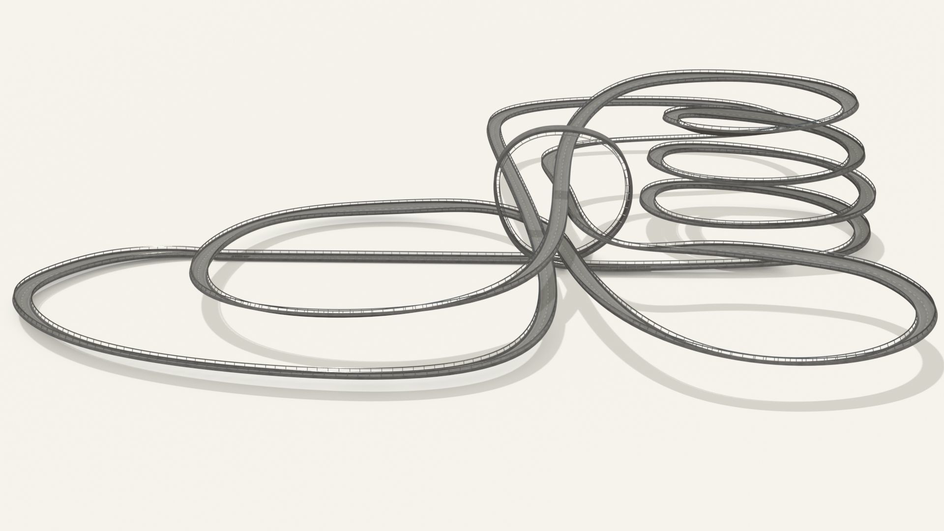 Acrobatic track Low-poly 3D model_33