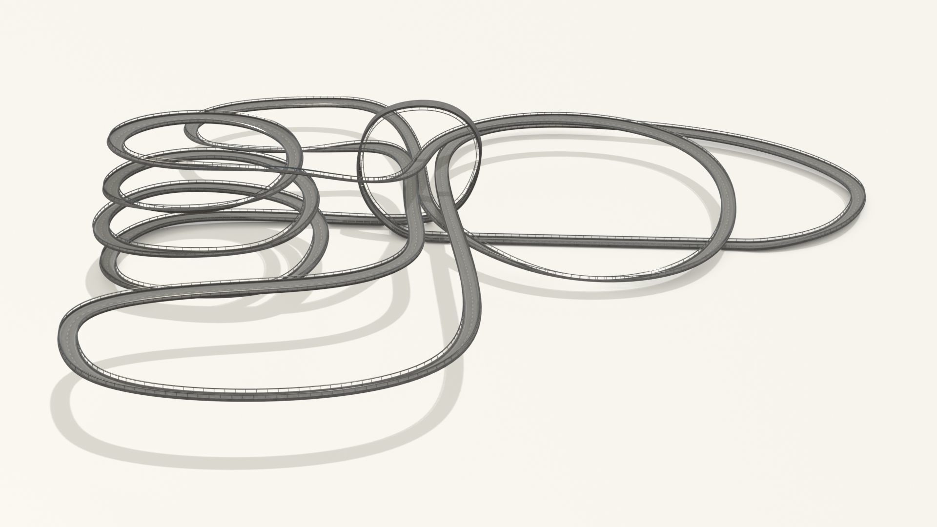 Acrobatic track Low-poly 3D model_16