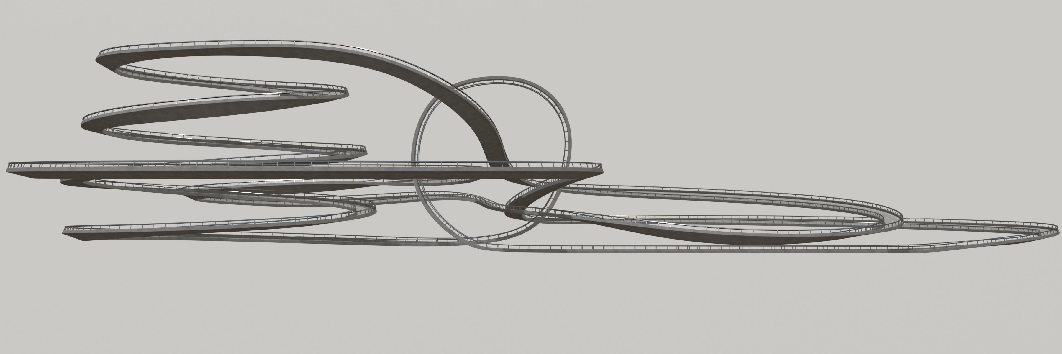 Acrobatic track Low-poly 3D model_5