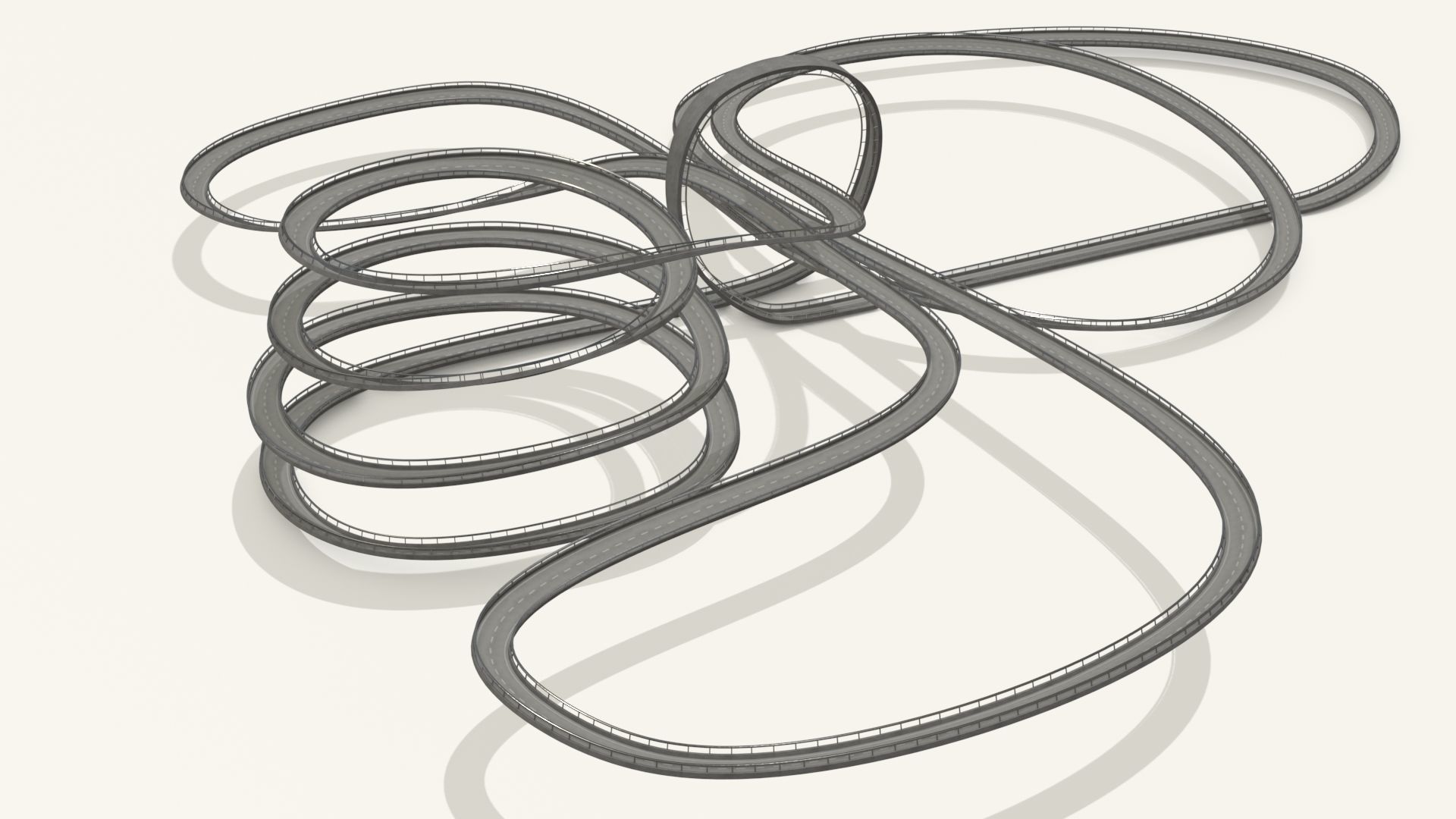 Acrobatic track Low-poly 3D model_14