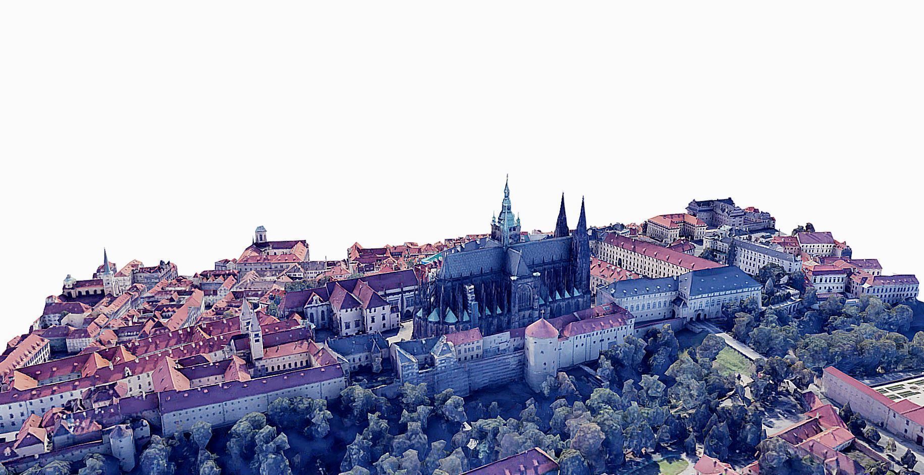 Prague Castle Low-poly 3D model_2