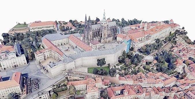 Prague Castle Low-poly 3D model