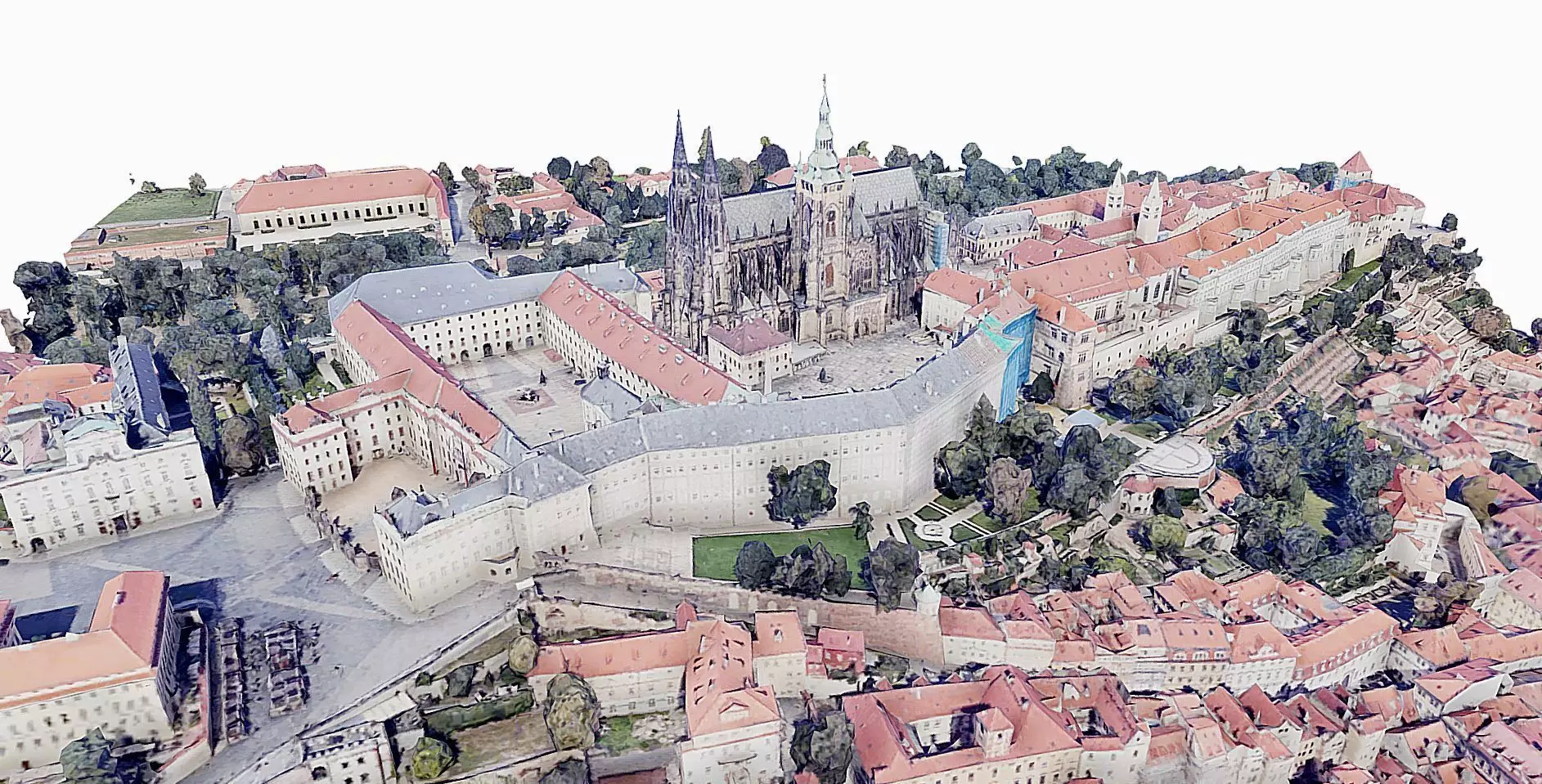 Prague Castle Low-poly 3D model_0