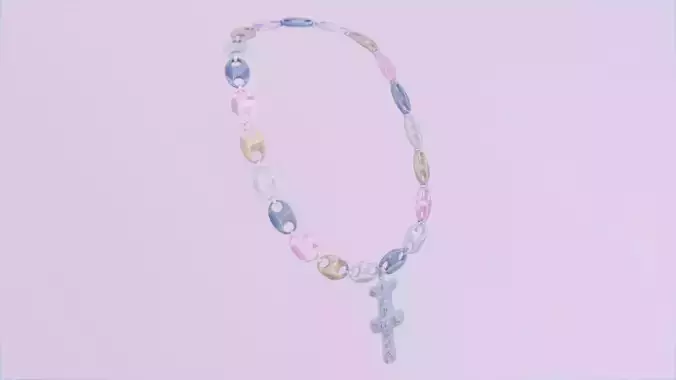 Travis Scott Multicolored Chain Low-poly 3D model