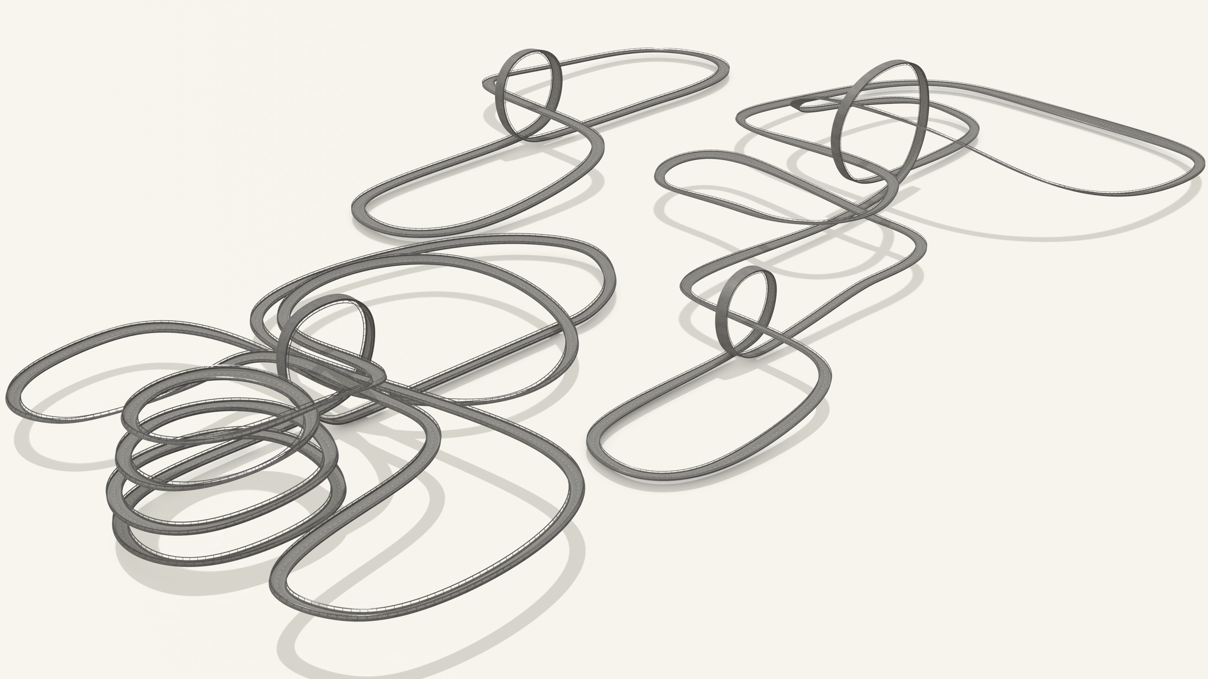 THREE ACROBATIC TRACKS 3D Model Collection_3