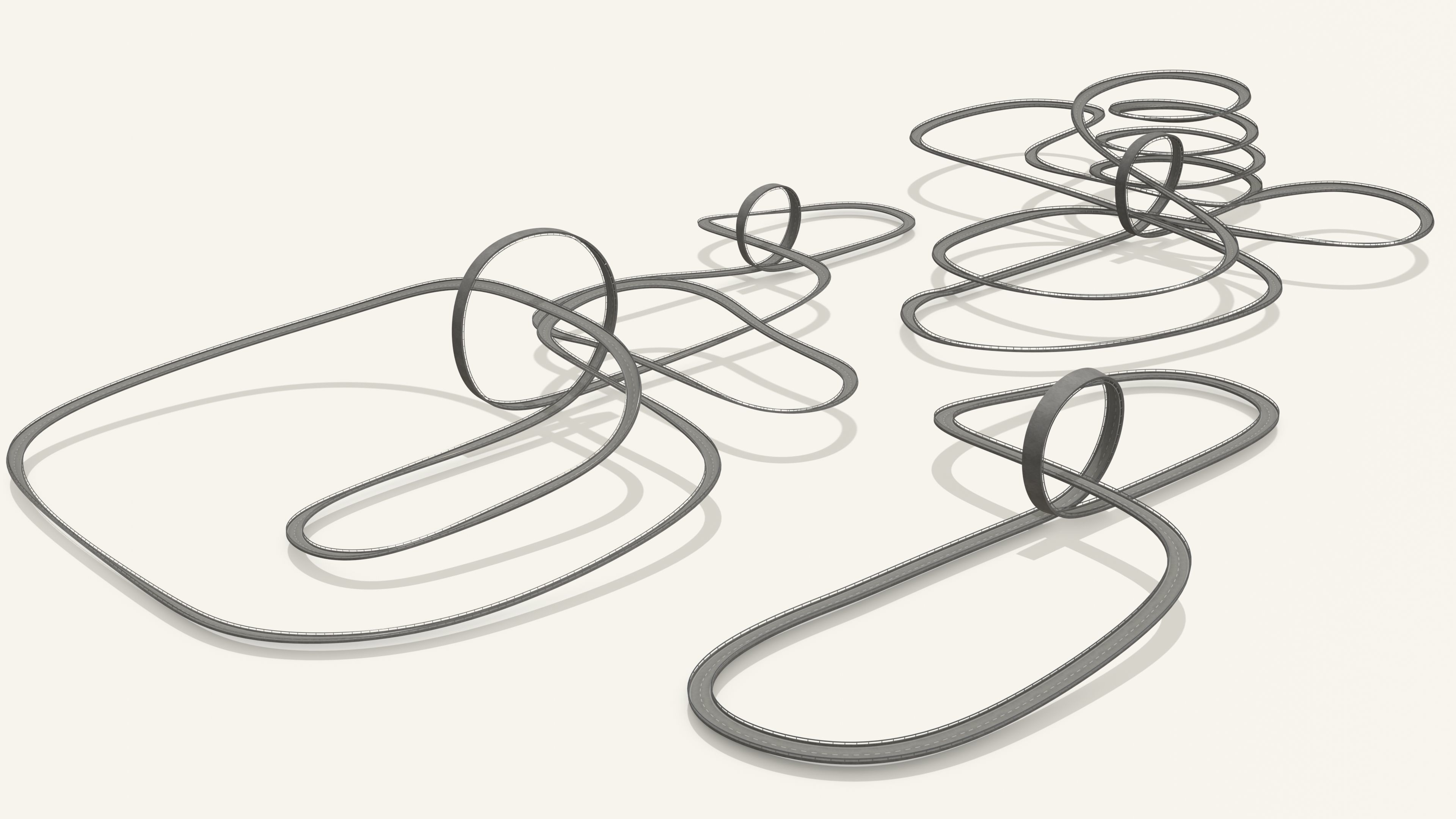 THREE ACROBATIC TRACKS 3D Model Collection_7