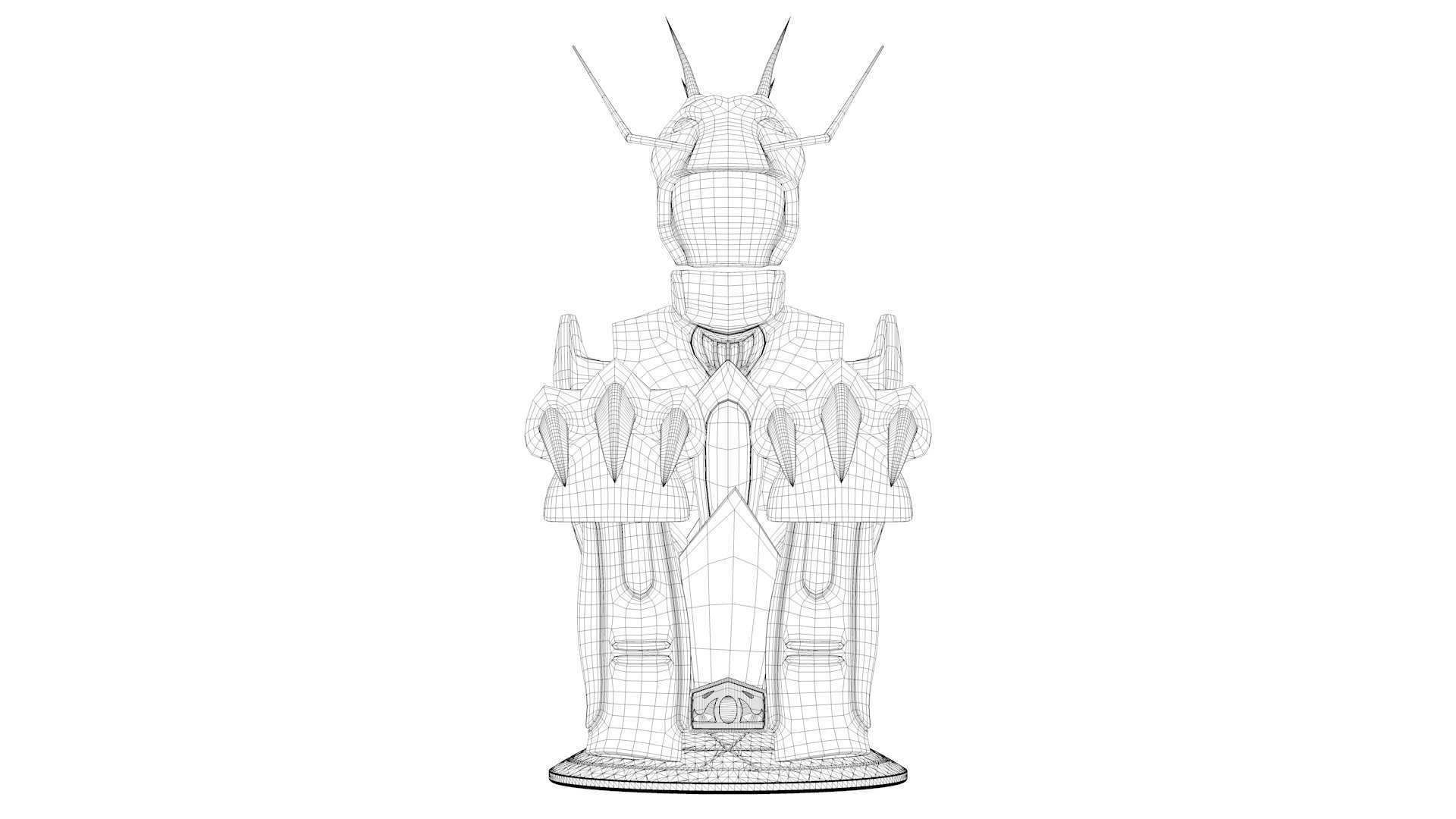 Shiryu Dragon Cloth Low-poly 3D model_12