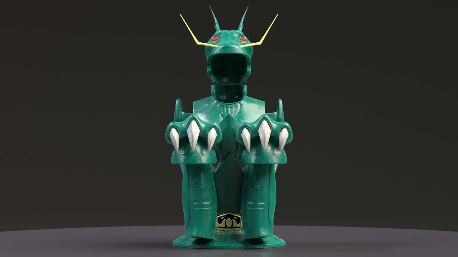 Shiryu Dragon Cloth Low-poly 3D model_1