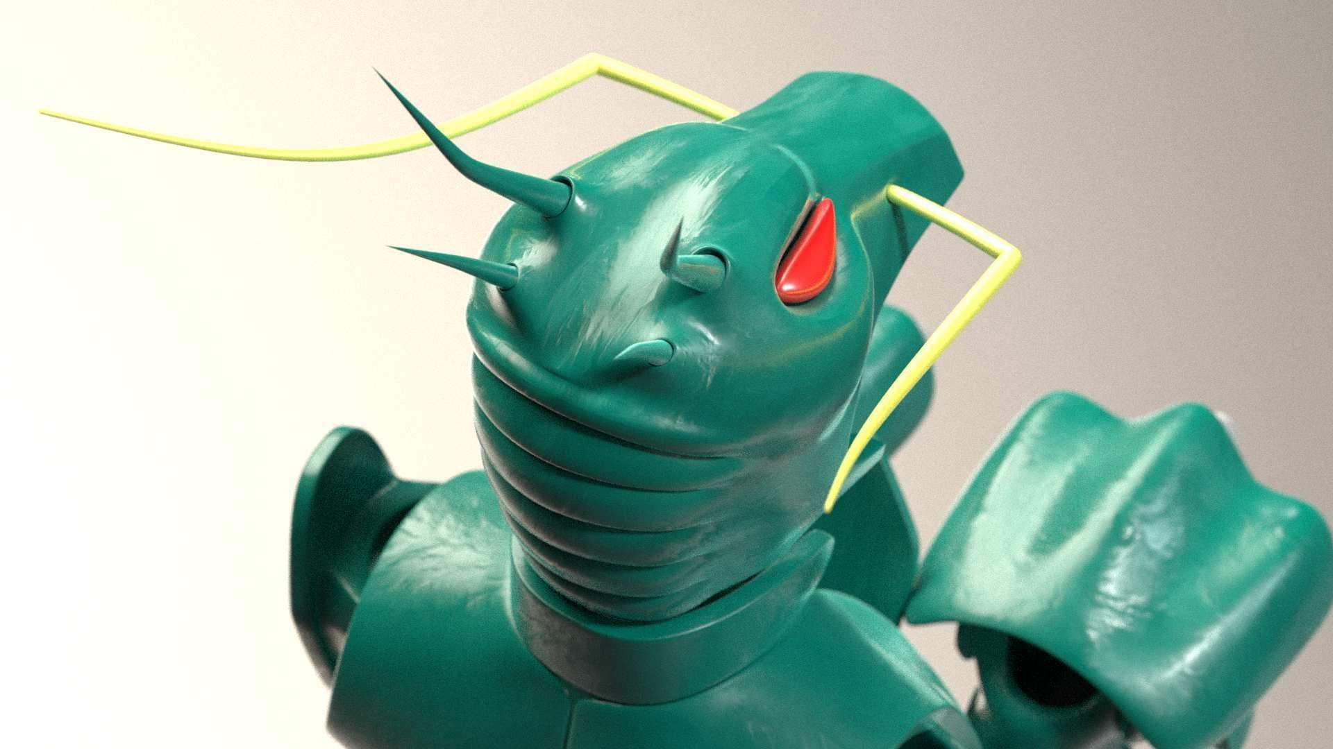 Shiryu Dragon Cloth Low-poly 3D model_10