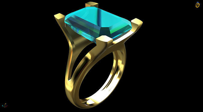 Topaz ring 3D print model