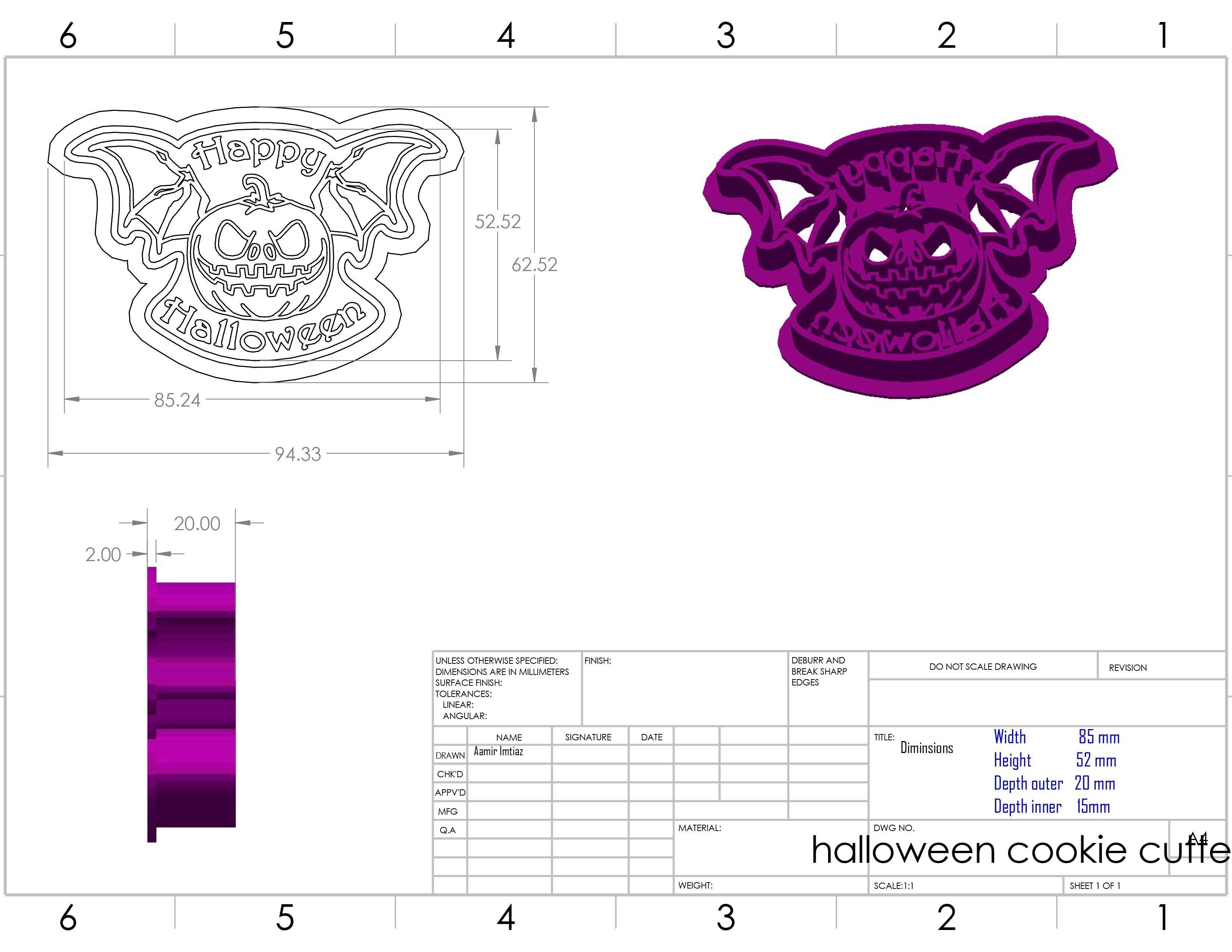 Halloween Cookie Cutter 3D print model_3