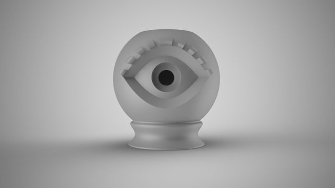 Abstract Eye Pencil Holder 3D print model