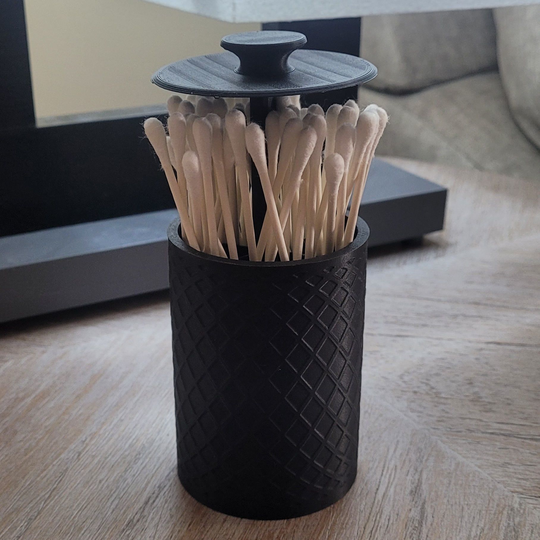 Decorative Q-Tip Holder 3D print model_3