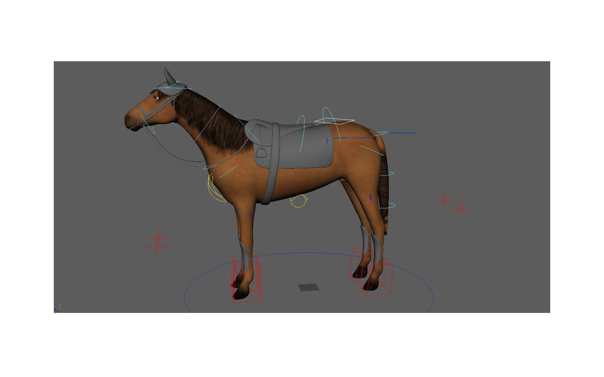 Horse Low poly Character Low-poly 3D model_3