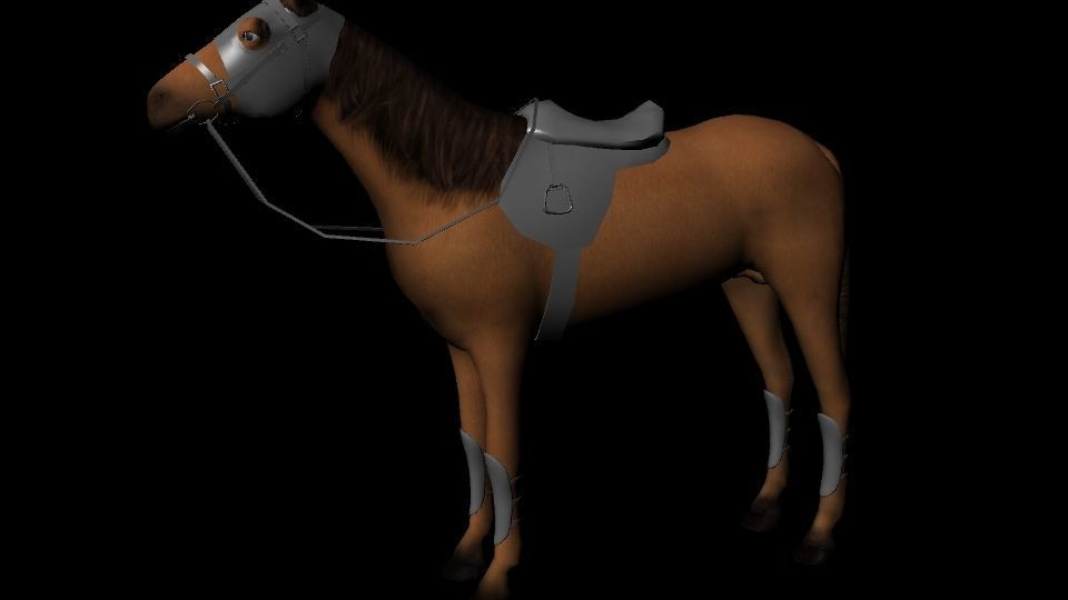 Horse Low poly Character Low-poly 3D model_1