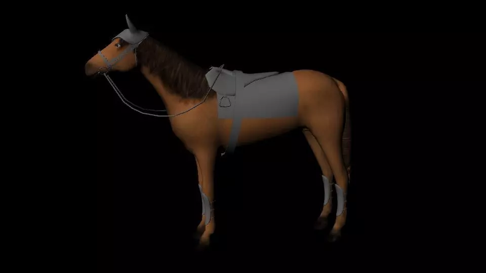 Horse Low poly Character Low-poly 3D model_0
