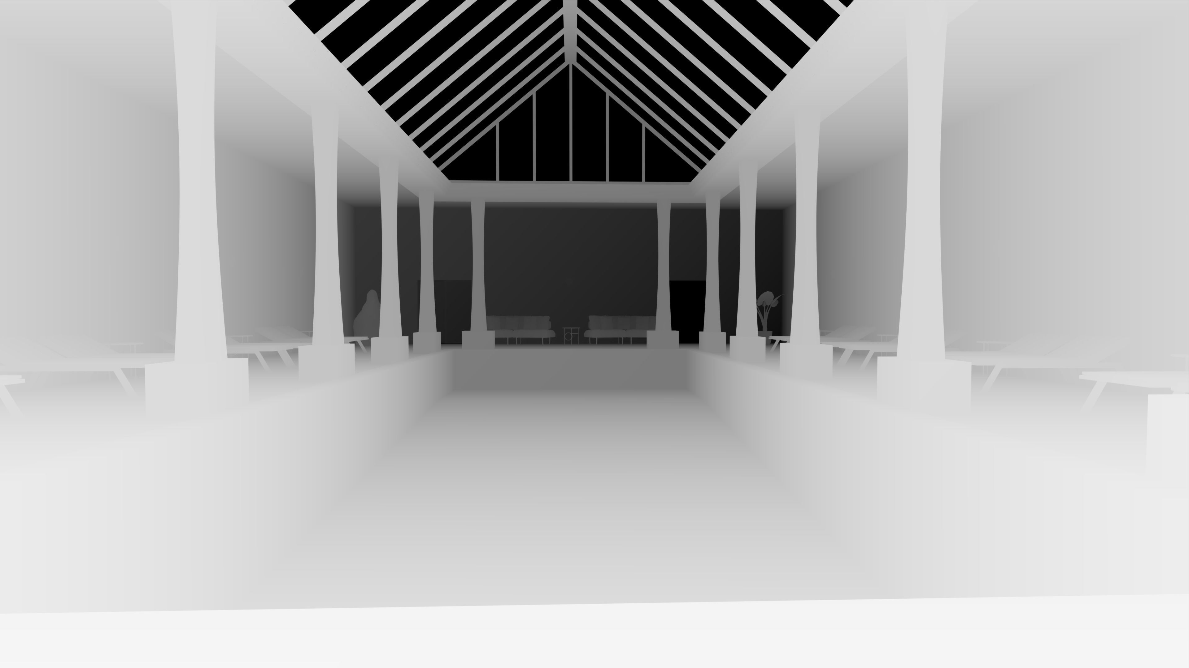 swimming pool room design  3D model_21