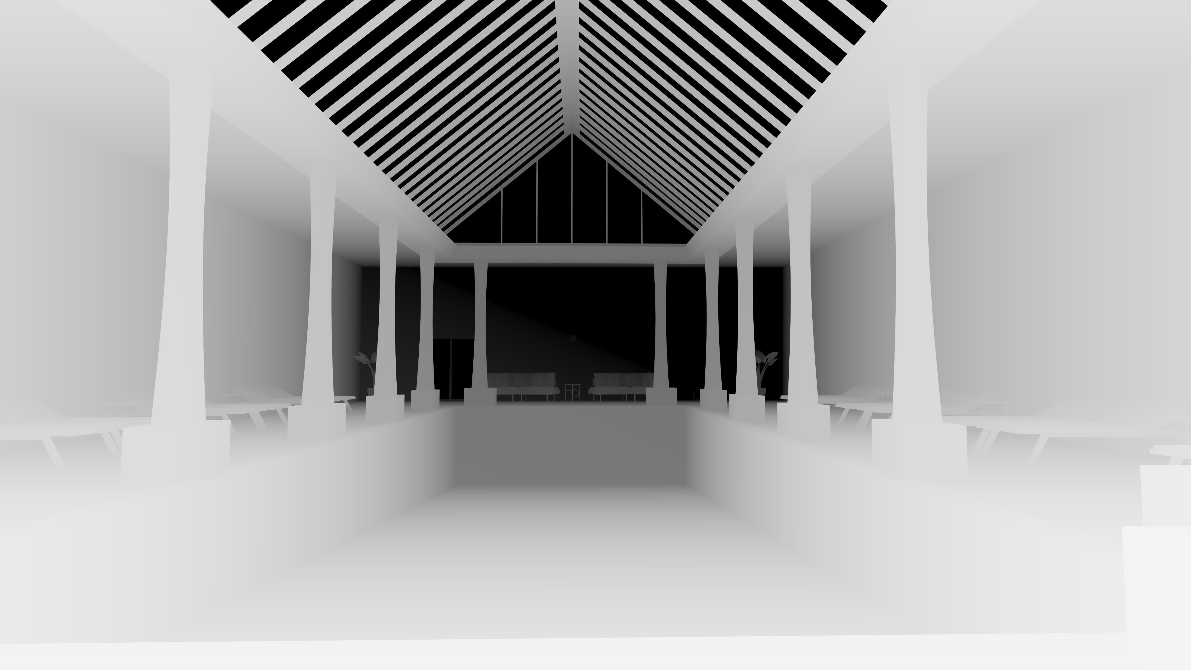 swimming pool room design  3D model_8