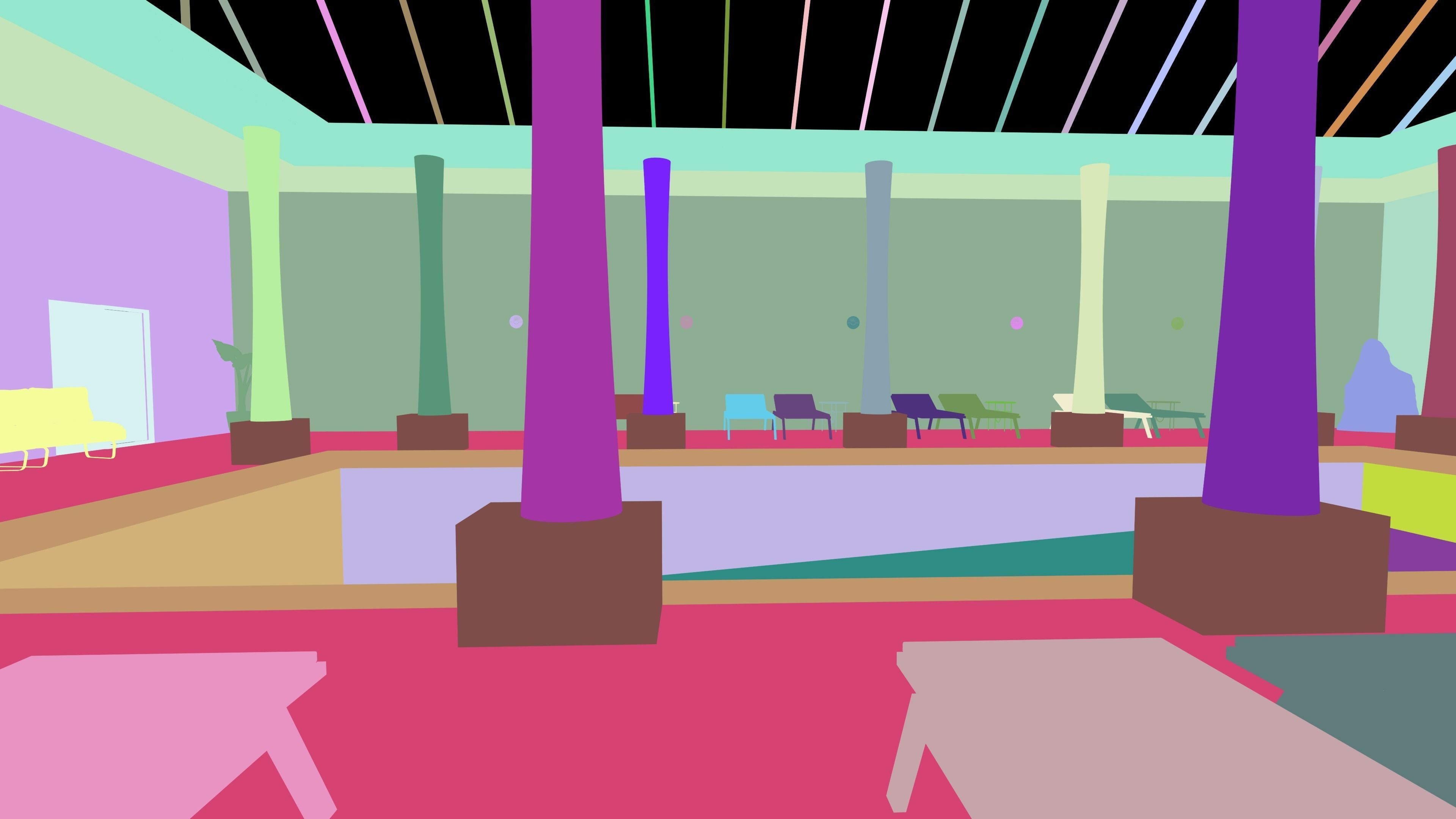 swimming pool room design  3D model_16