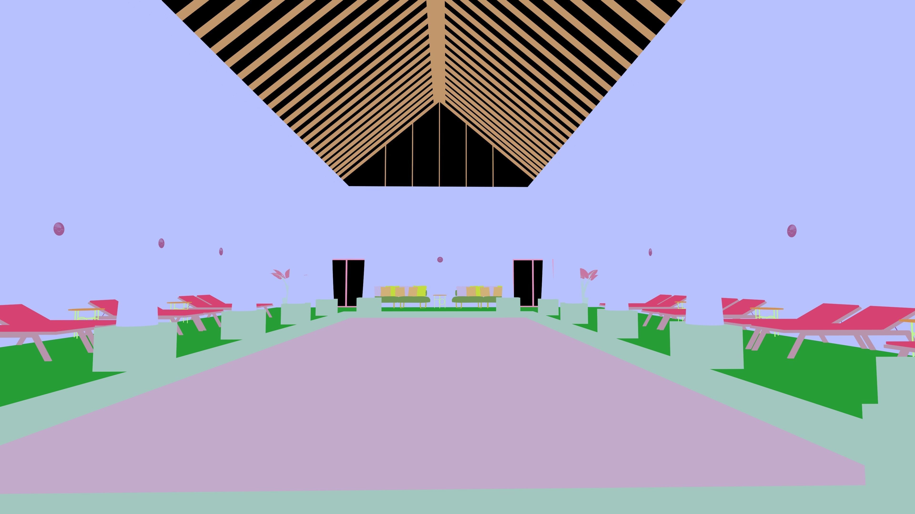 swimming pool room design  3D model_17