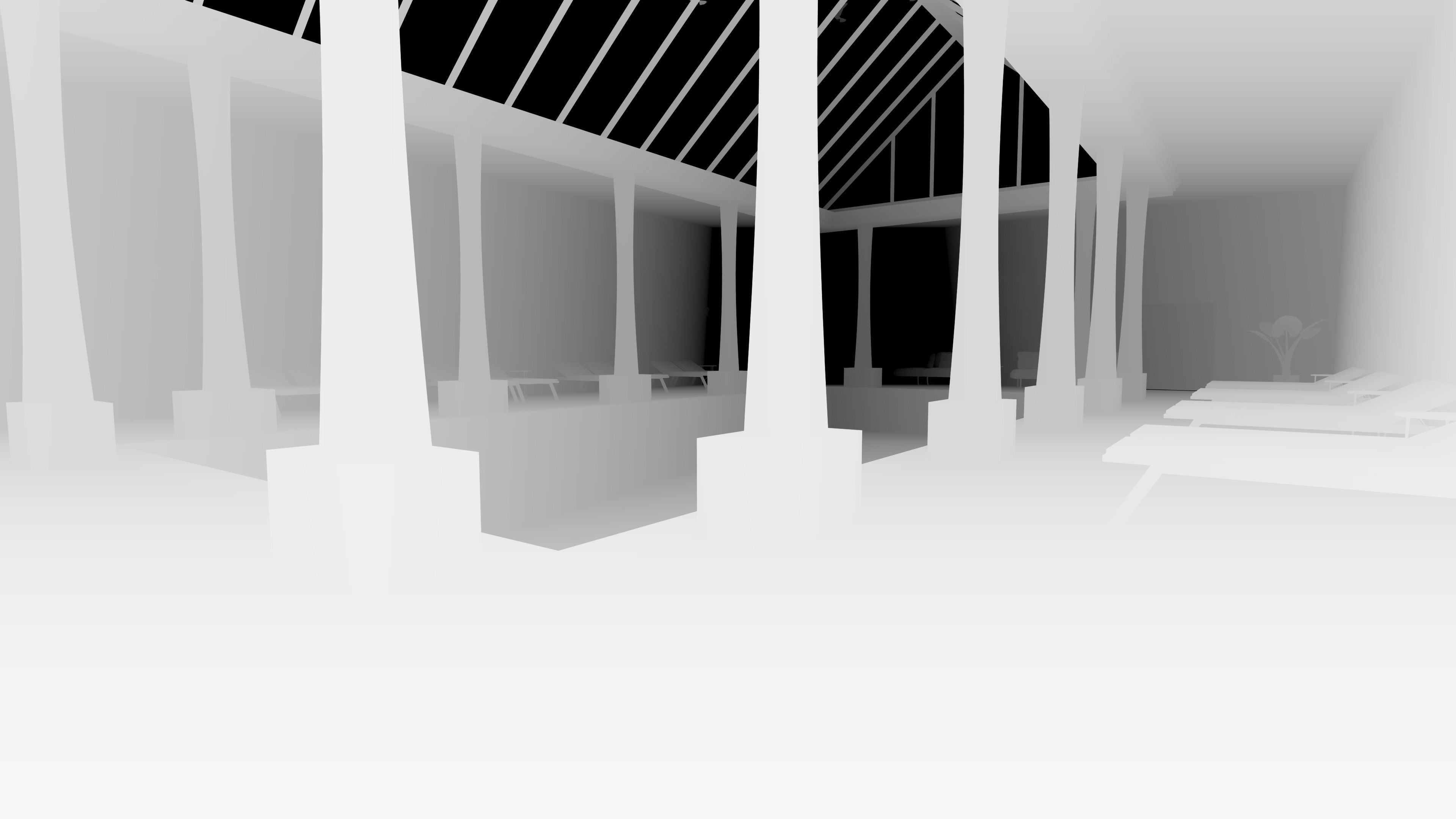 swimming pool room design  3D model_7