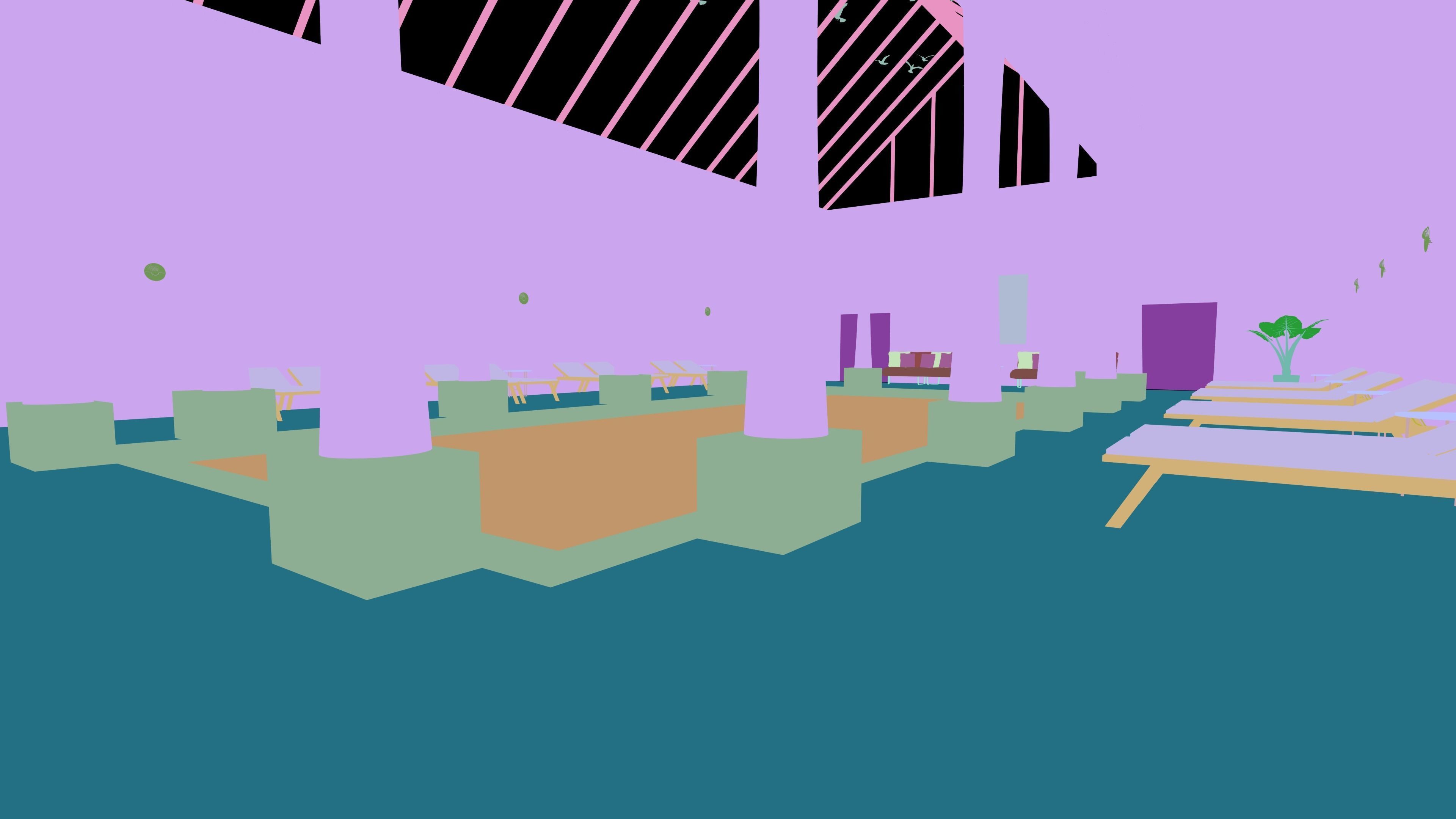 swimming pool room design  3D model_9