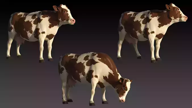 COW-ZTL cow Low-poly 3D model