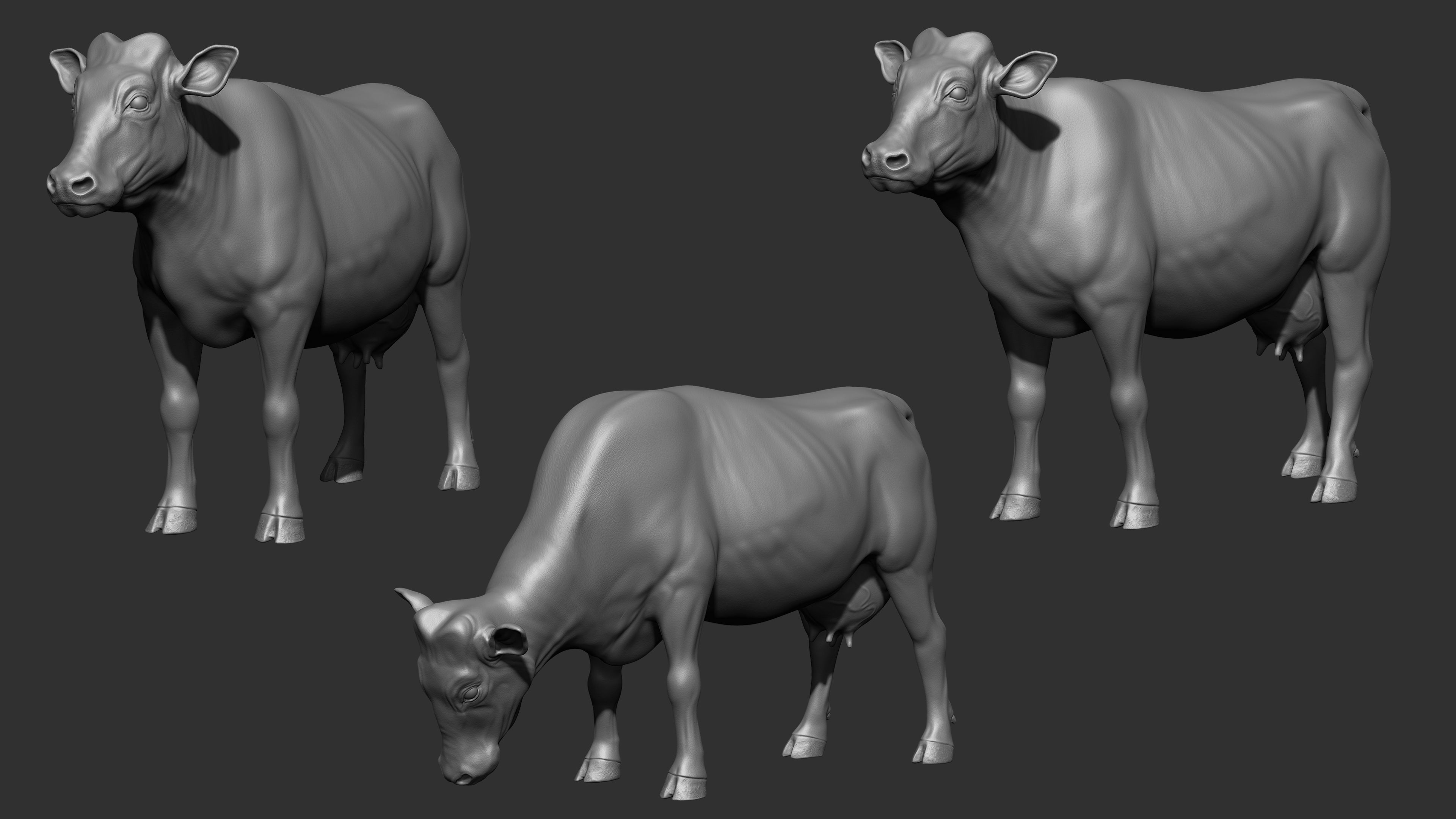 COW-ZTL cow Low-poly 3D model_1