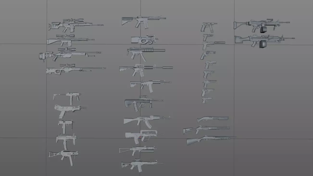 CSGO 3d guns and knife modells 3D model