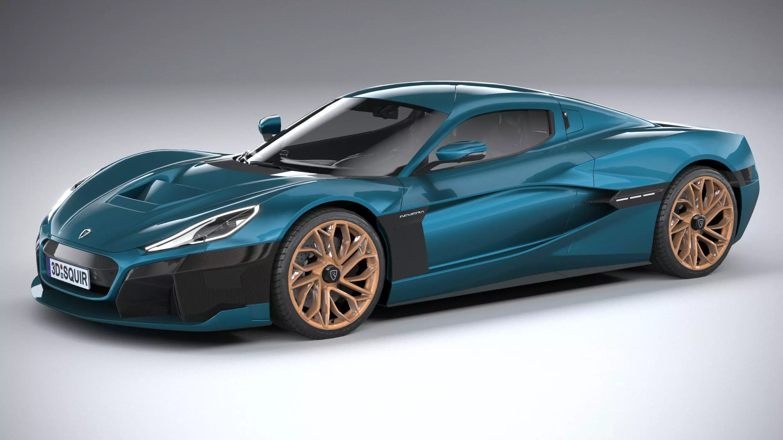 Rimac Nevera 2022 LowPoly 3D model