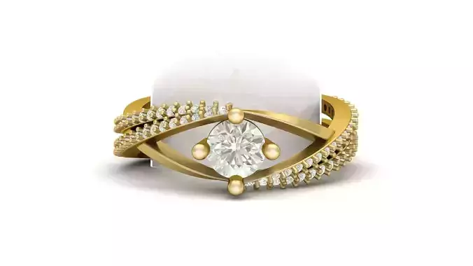 Promise Band Twisted Engagement Ring