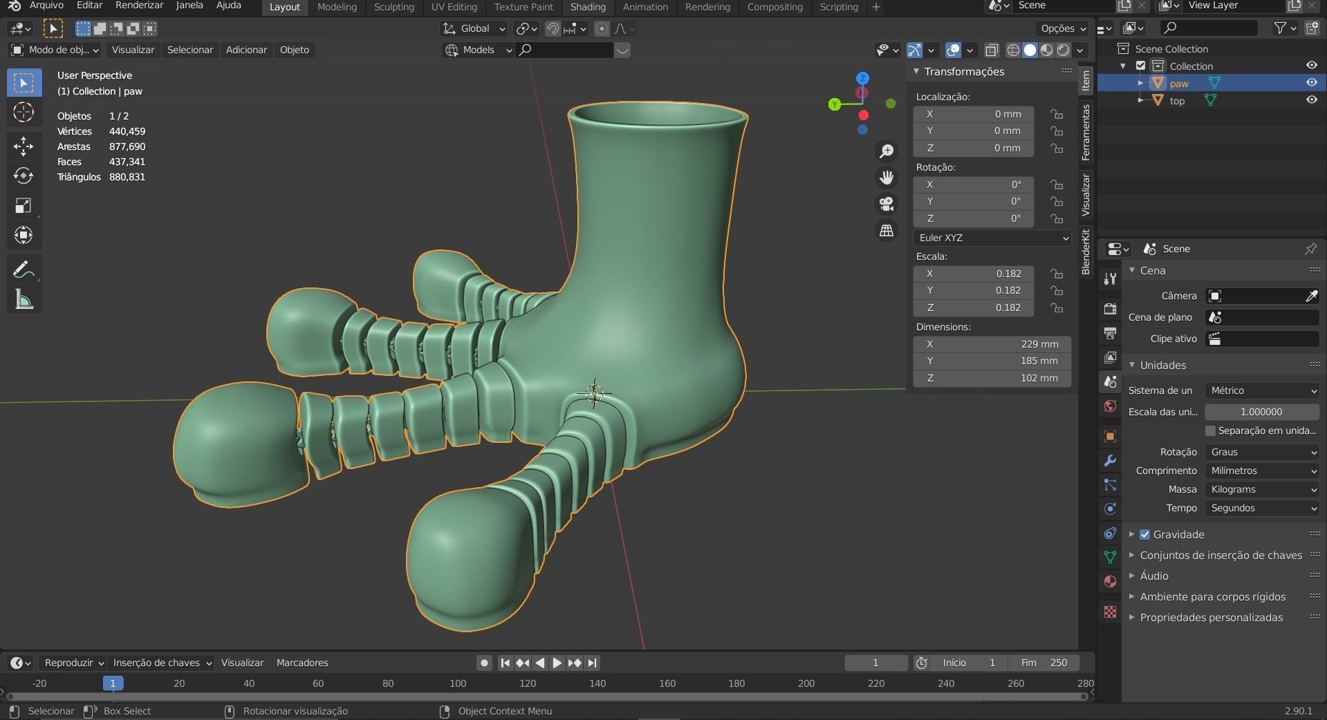 Frog Foot PENCIL HOLDER Flexible print 3d - blender 3d Free 3D print model_16