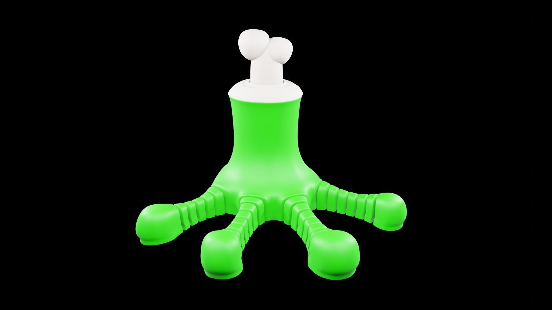 Frog Foot PENCIL HOLDER Flexible print 3d - blender 3d Free 3D print model_3