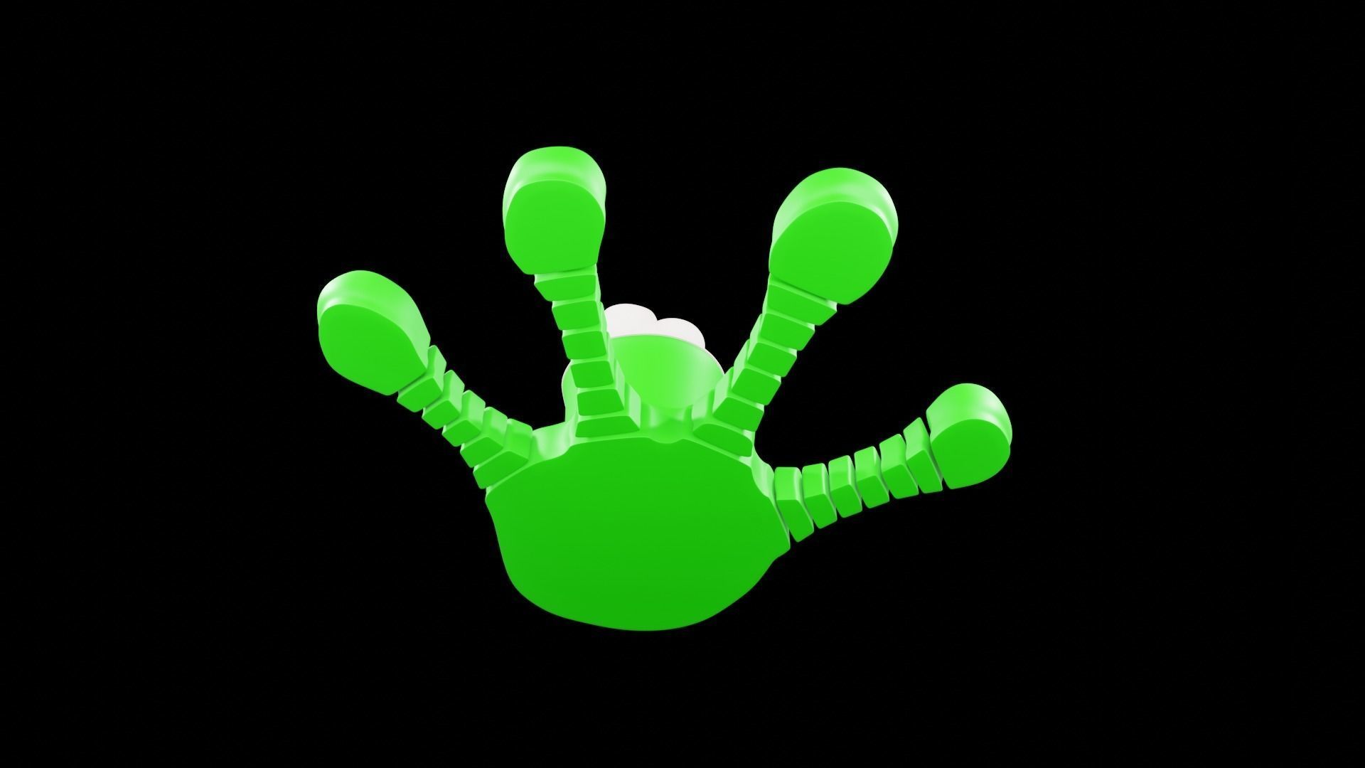 Frog Foot PENCIL HOLDER Flexible print 3d - blender 3d Free 3D print model_7