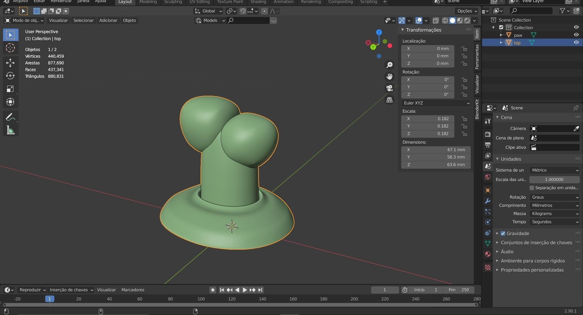 Frog Foot PENCIL HOLDER Flexible print 3d - blender 3d Free 3D print model_17