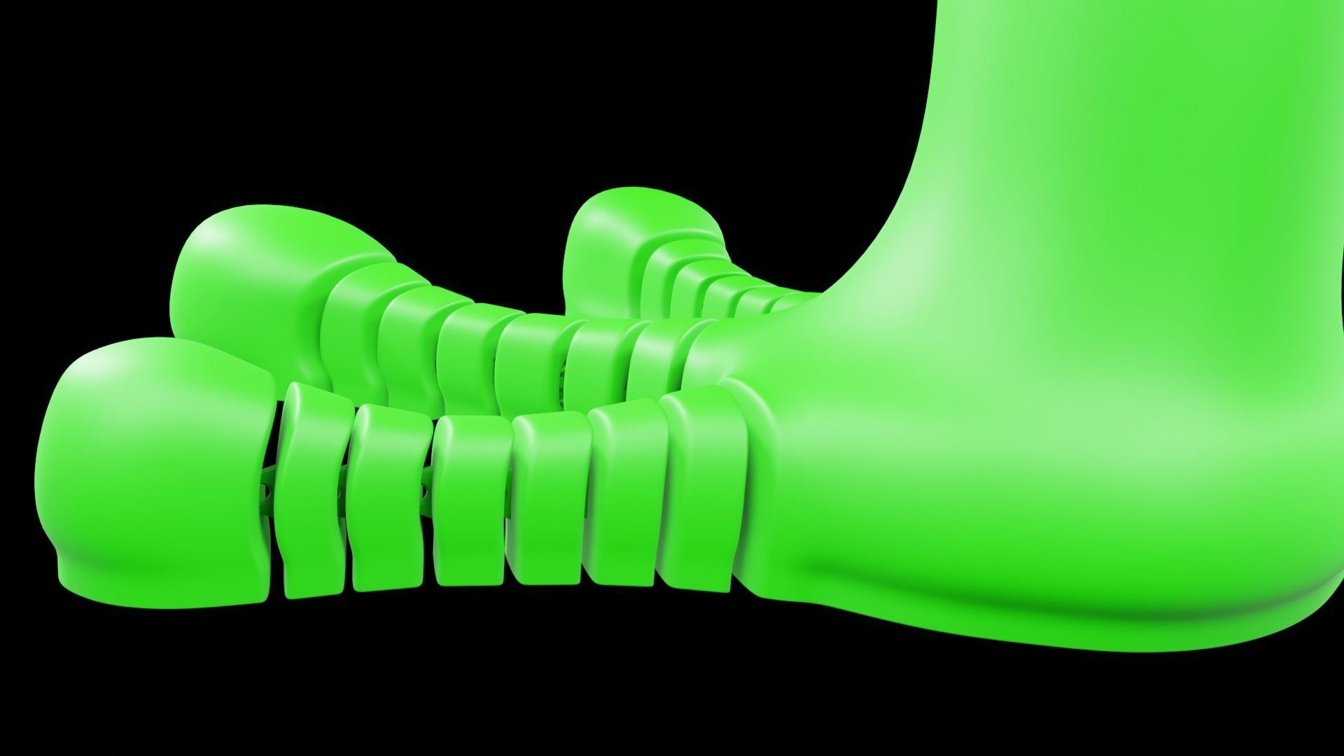 Frog Foot PENCIL HOLDER Flexible print 3d - blender 3d Free 3D print model_8