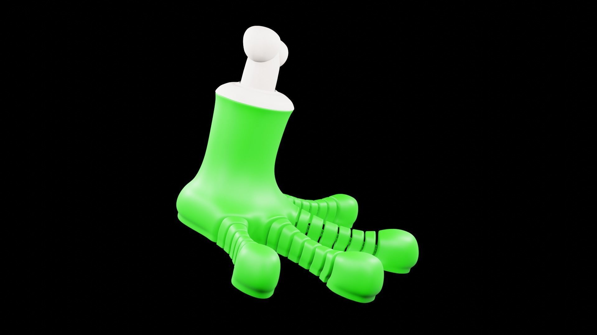 Frog Foot PENCIL HOLDER Flexible print 3d - blender 3d Free 3D print model_5