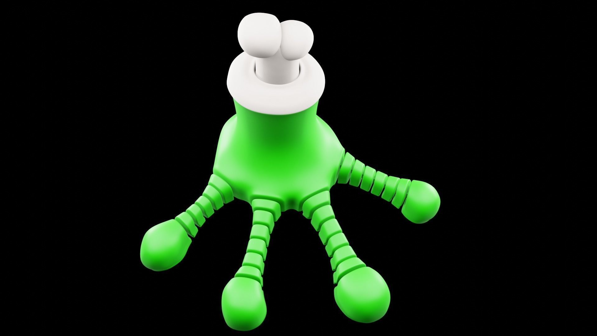 Frog Foot PENCIL HOLDER Flexible print 3d - blender 3d Free 3D print model_6