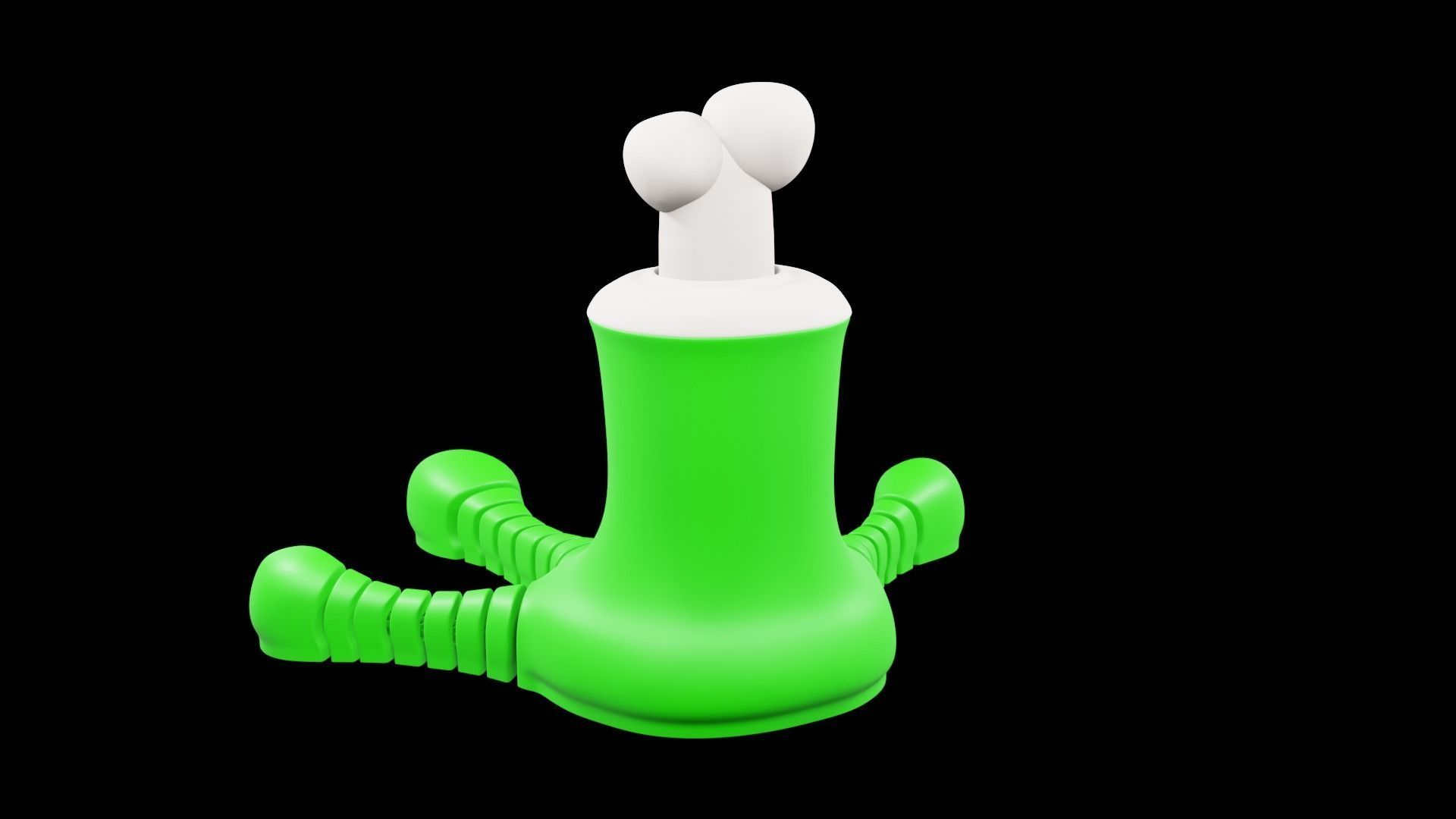 Frog Foot PENCIL HOLDER Flexible print 3d - blender 3d Free 3D print model_9