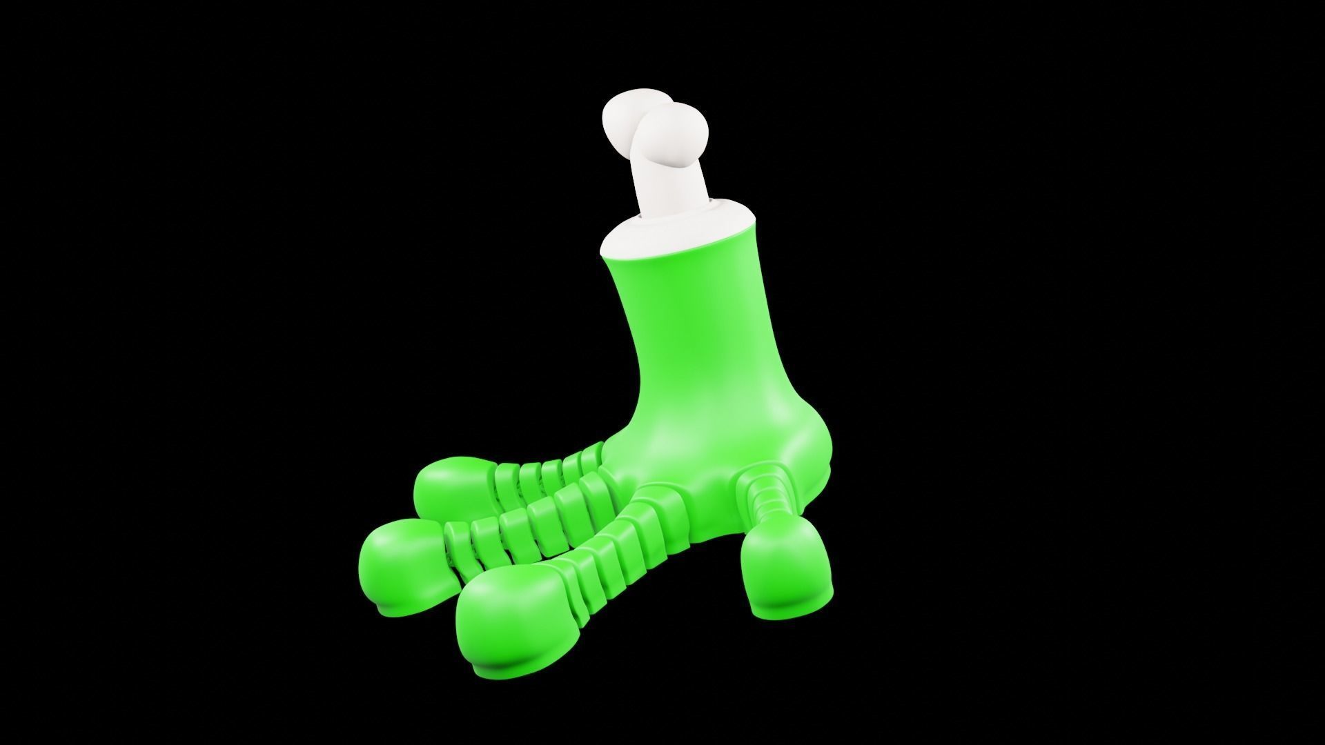 Frog Foot PENCIL HOLDER Flexible print 3d - blender 3d Free 3D print model_1