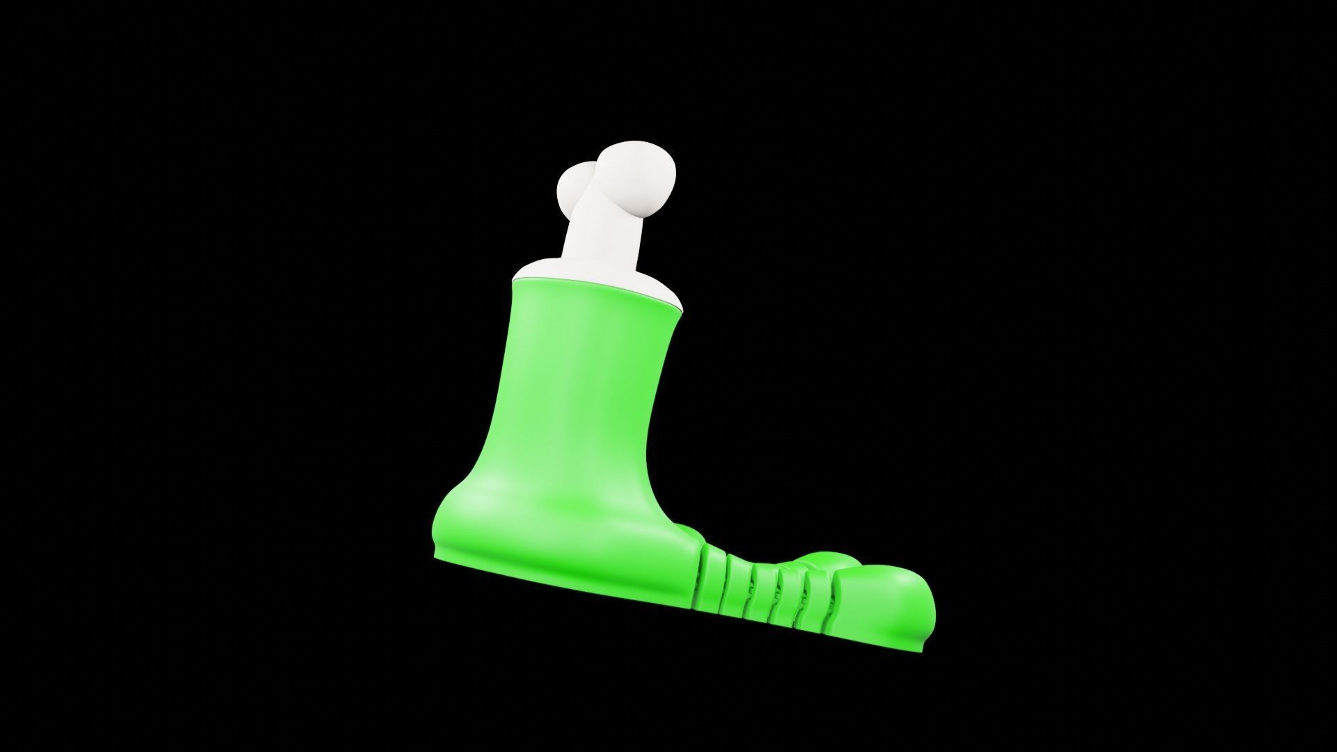 Frog Foot PENCIL HOLDER Flexible print 3d - blender 3d Free 3D print model_4