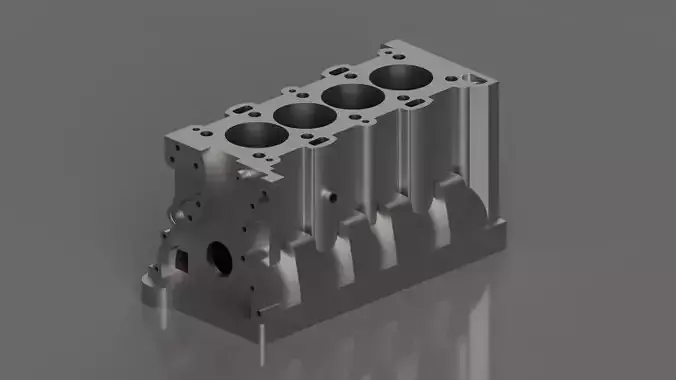 SR20DET Cast Iron Block  Low-poly 3D model