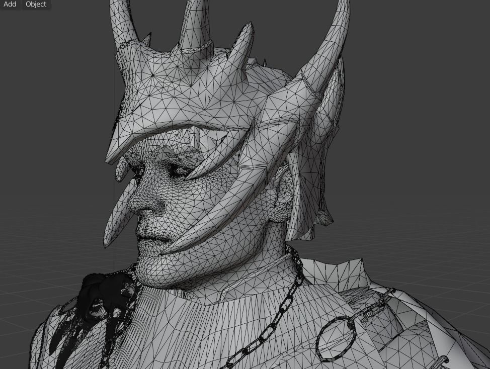 male scifi game ready warrior Low-poly 3D model_19