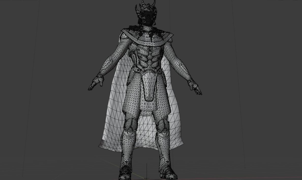 male scifi game ready warrior Low-poly 3D model_18