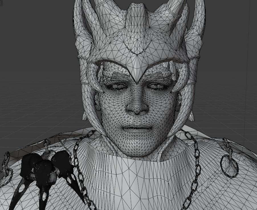 male scifi game ready warrior Low-poly 3D model_20